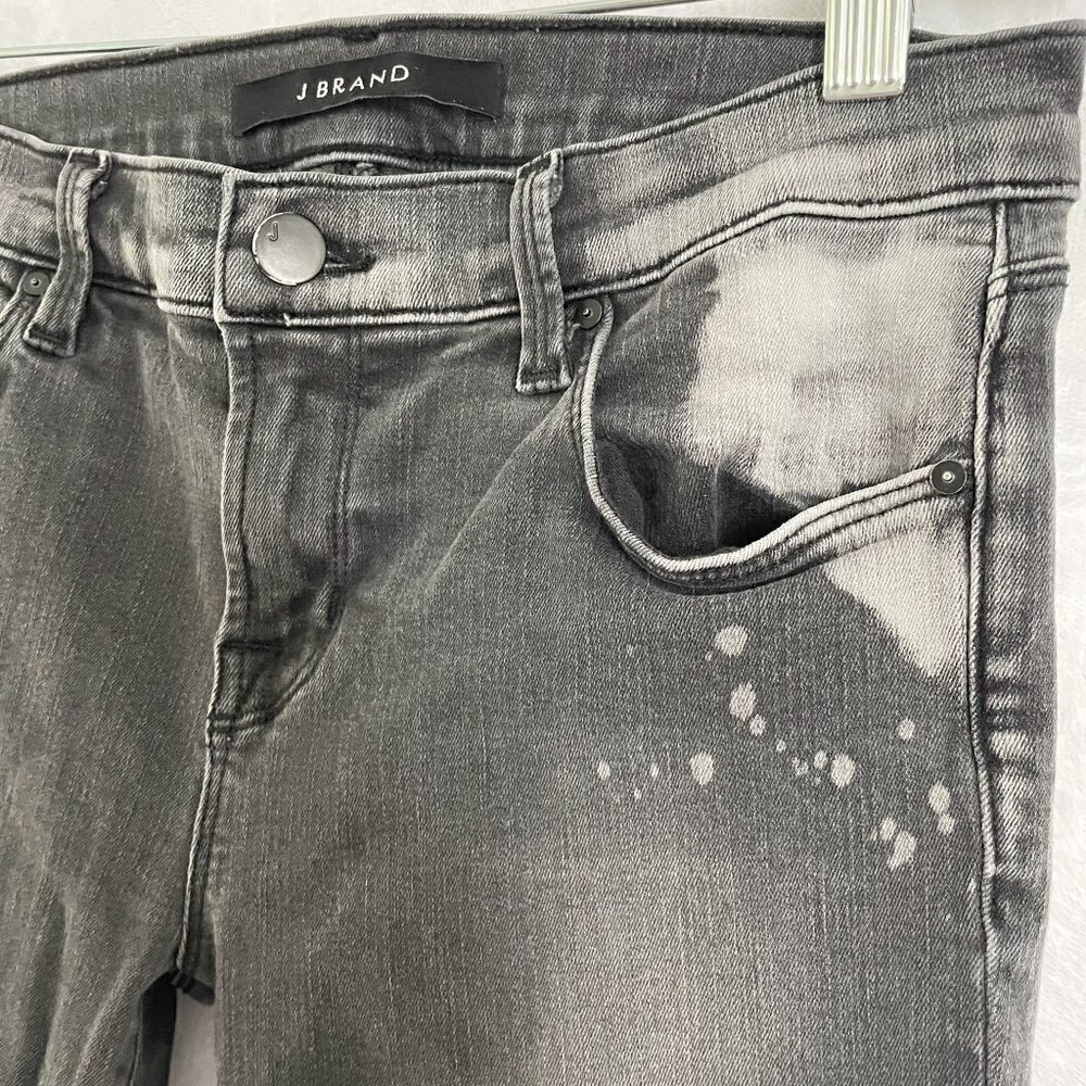 J BRAND Outsider Skinny Crop Gray Distressed Jeans size 27 - Picture 8 of 15